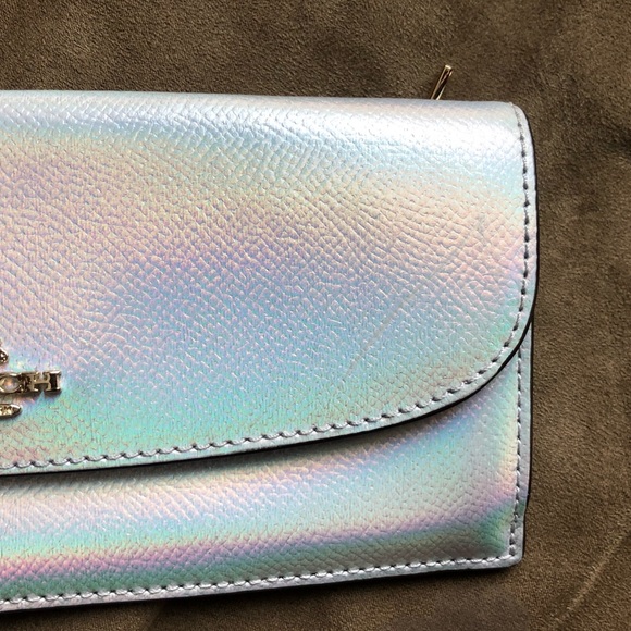 Ultra Rare Coach Iridescent Hologram Holographic Wallet EUC - Picture 11 of 11